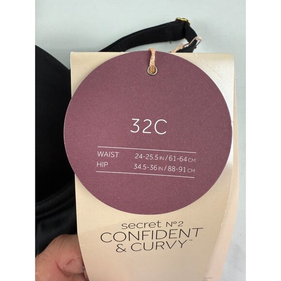 NWT Victoria's Secret Power Figure Cupped Shaping Slip Firm Control Black Size 3 - Picture 5 of 12